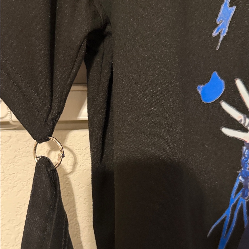 ROMWE Black and Blue Graphic Long Sleeve Kids Tee - Picture 5 of 6